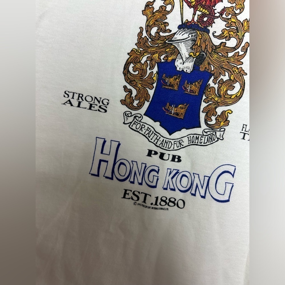 Vintage Single stitch Oneida T shirt Tee Maxwells Hong Kong White Size XL Usa - Picture 5 of 12